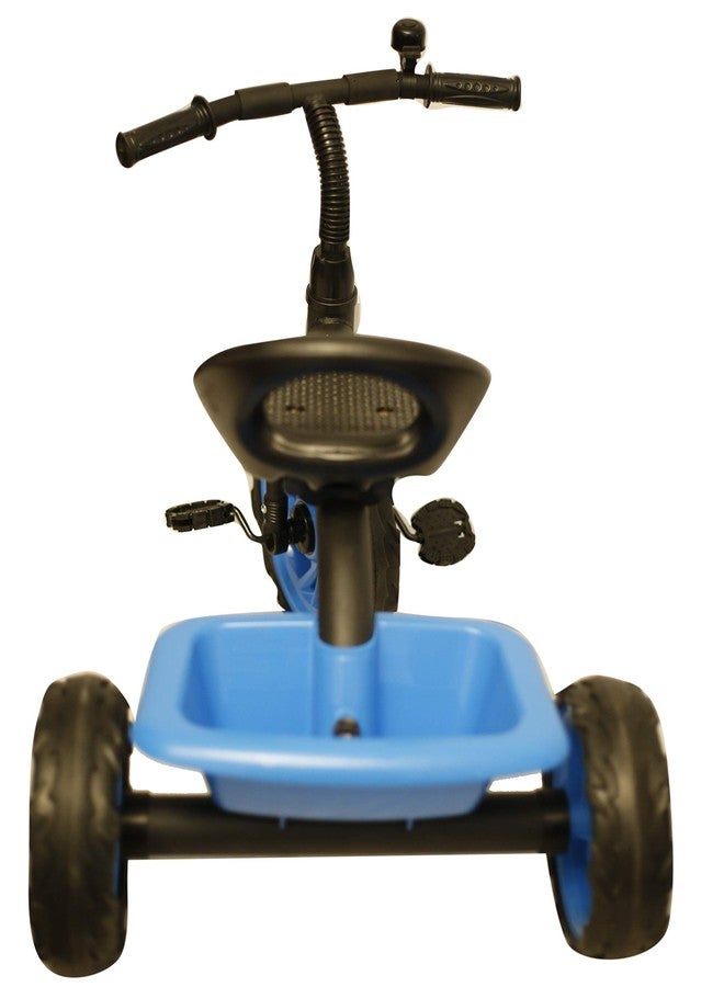 Evoshine Kids Tricycle | Foldable, Adjustable Toddler Trike with Push Handle | Canopy & Basket | Safety Features | Indoor/Outdoor Ride-on Cycle for 1-4 Year Olds (524 Tricycle) (Blue) - Image 5